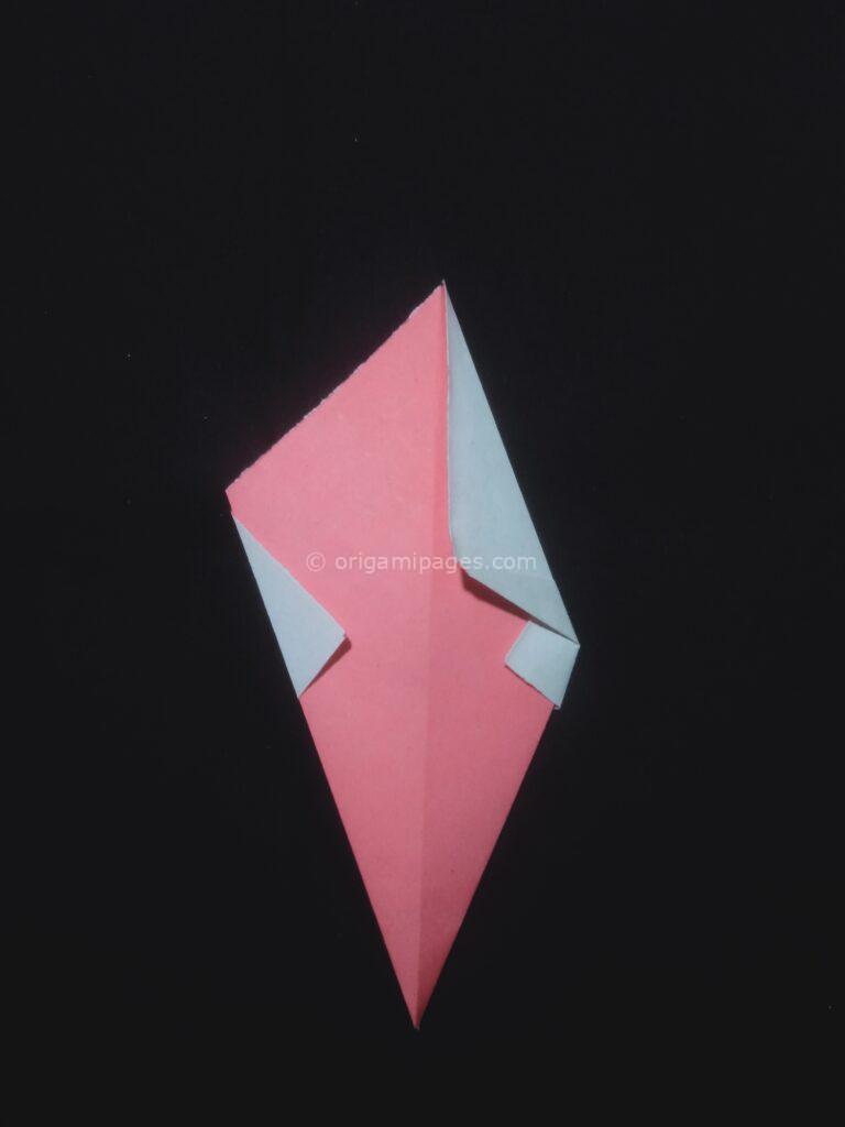 origami ice cream cone step: 6a