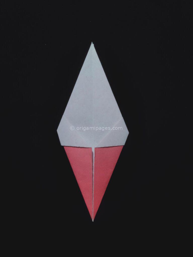 origami ice cream cone step: 7