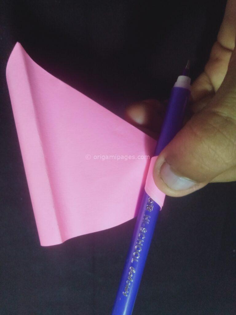 origami whipped cream step: 7a