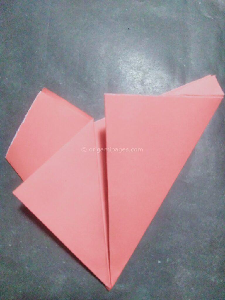Origami cherry blossom step: 7a