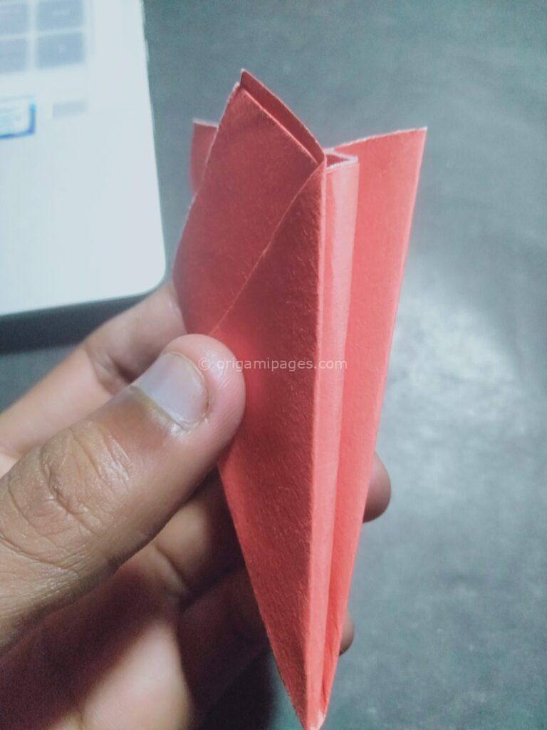 Origami cherry blossom step: 7b