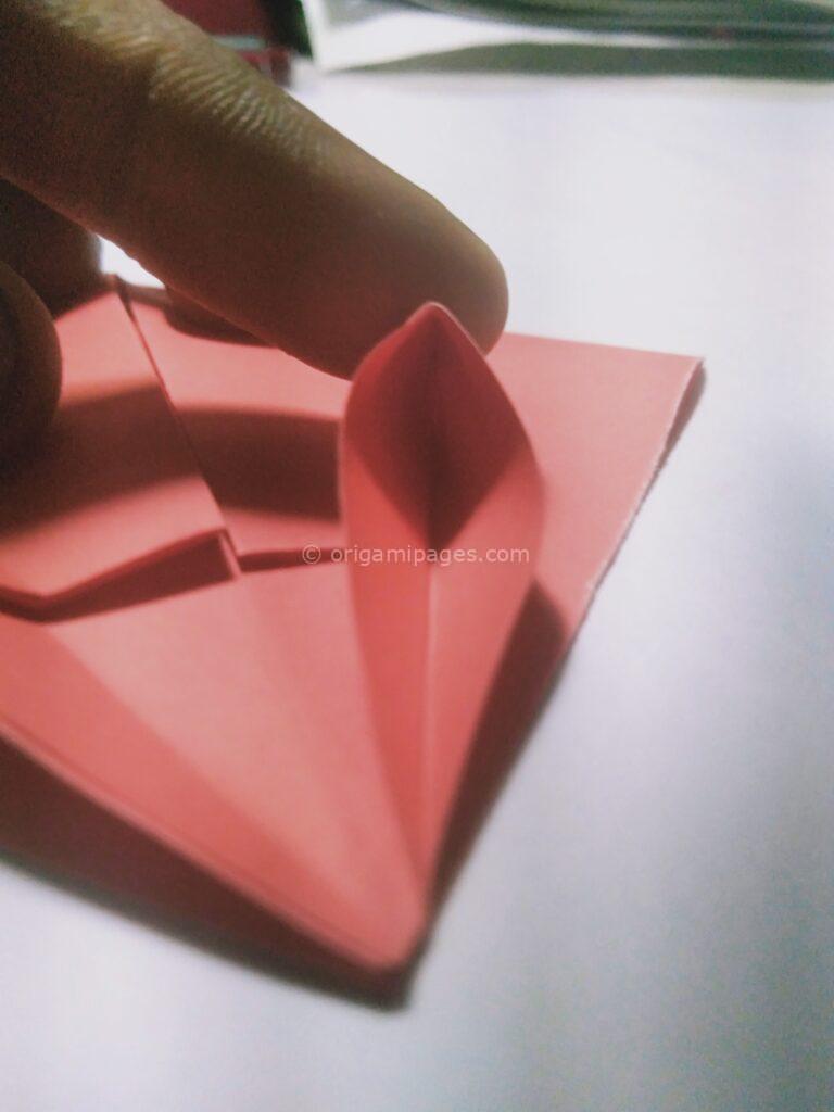 Origami strawberry step: 5b
