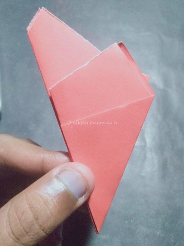 Origami cherry blossom step: 7c
