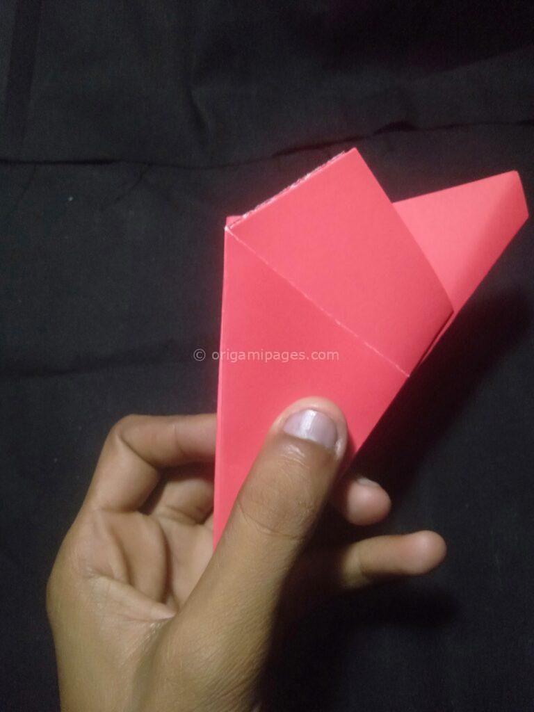 3D Origami Apple & Leaf step: 6b