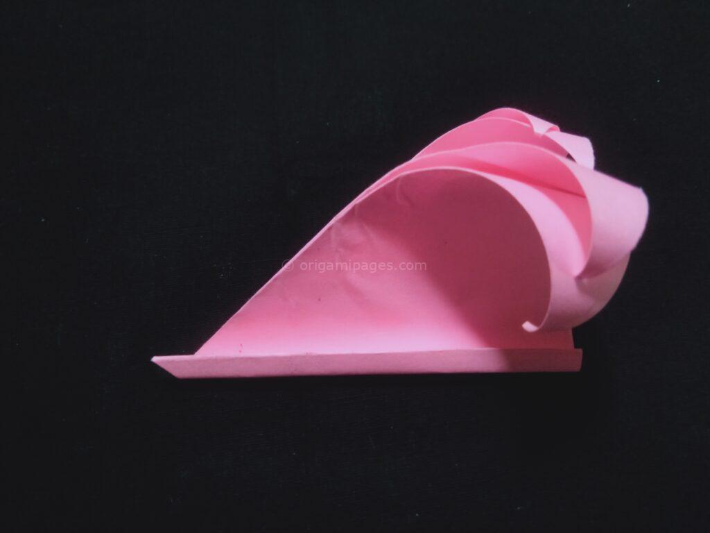 origami whipped cream step: 8