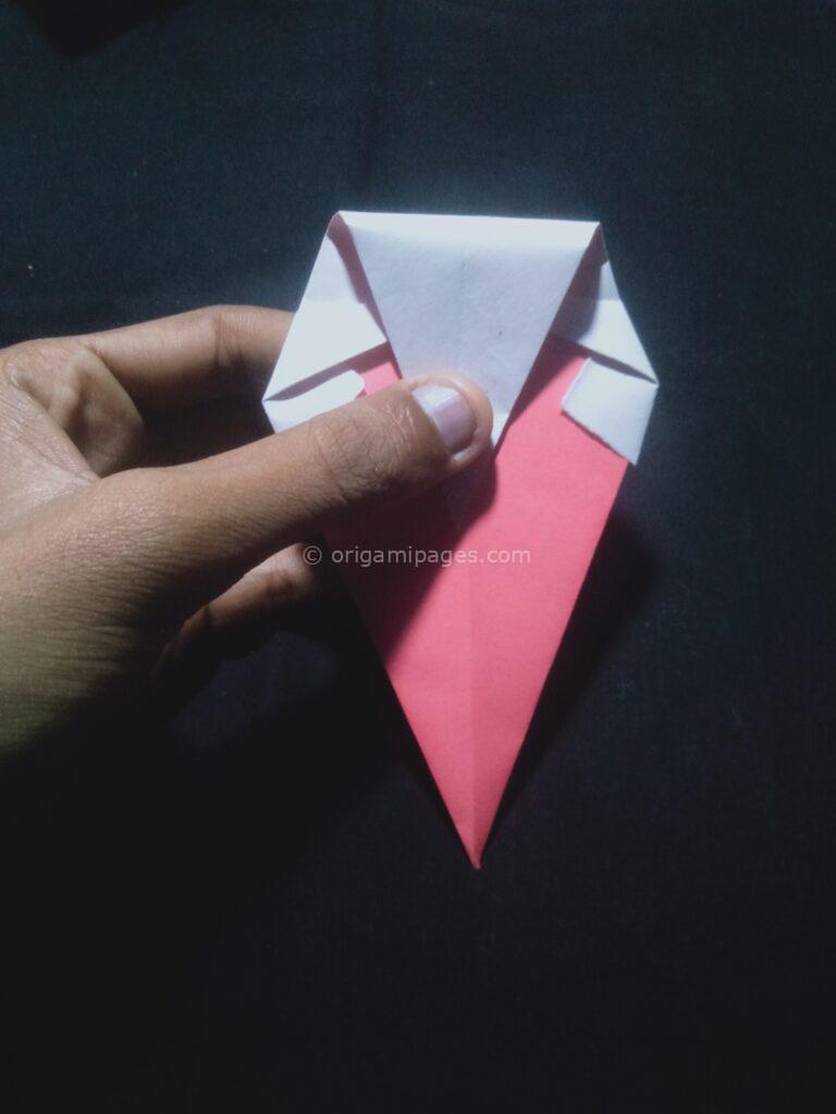 origami ice cream cone step: 8b