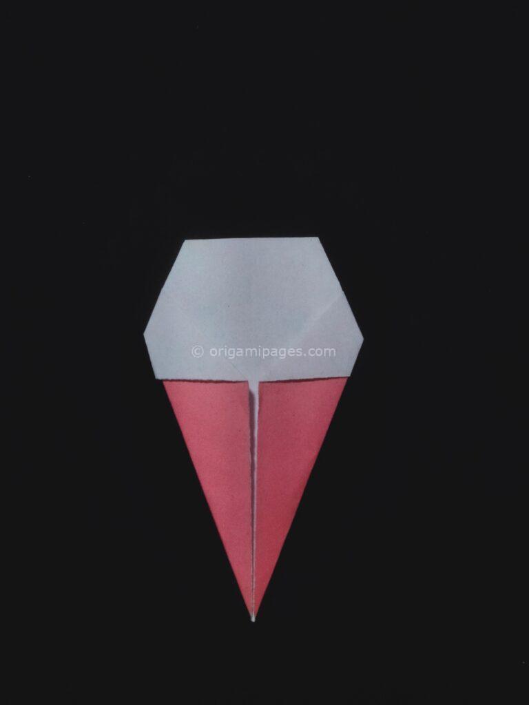 origami ice cream cone step: 8c