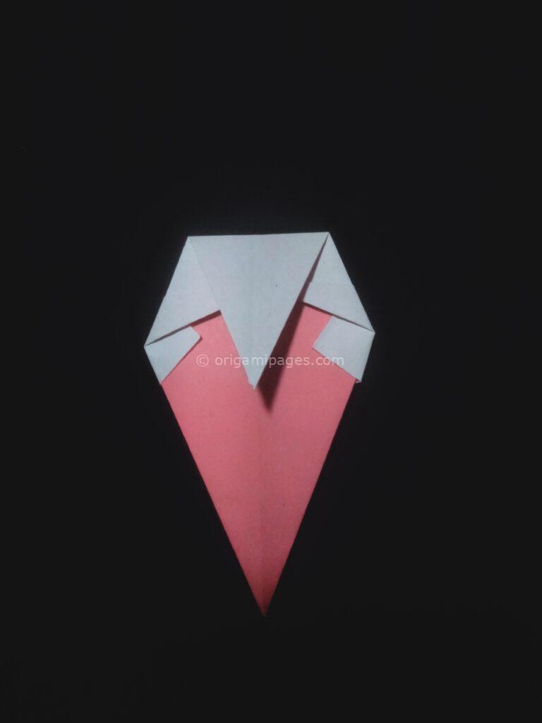 origami ice cream cone step: 8d