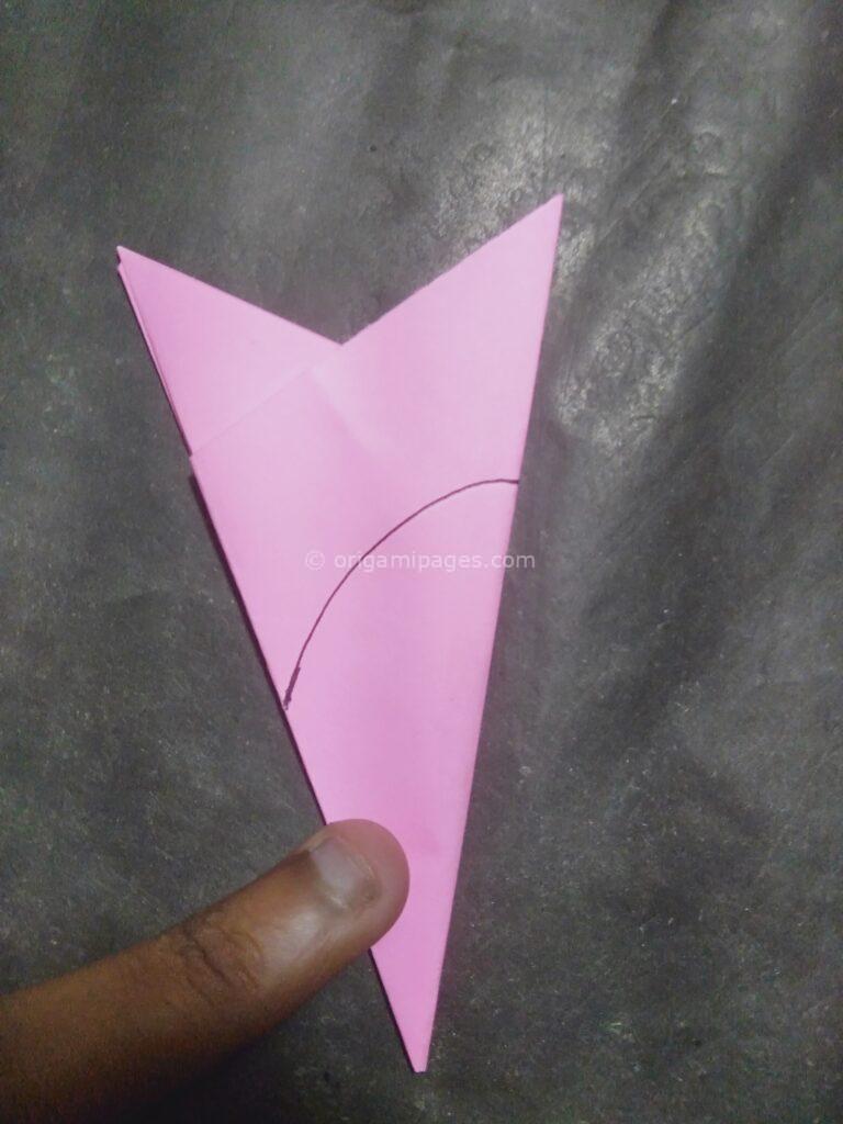 origami peach blossom step: 10a
