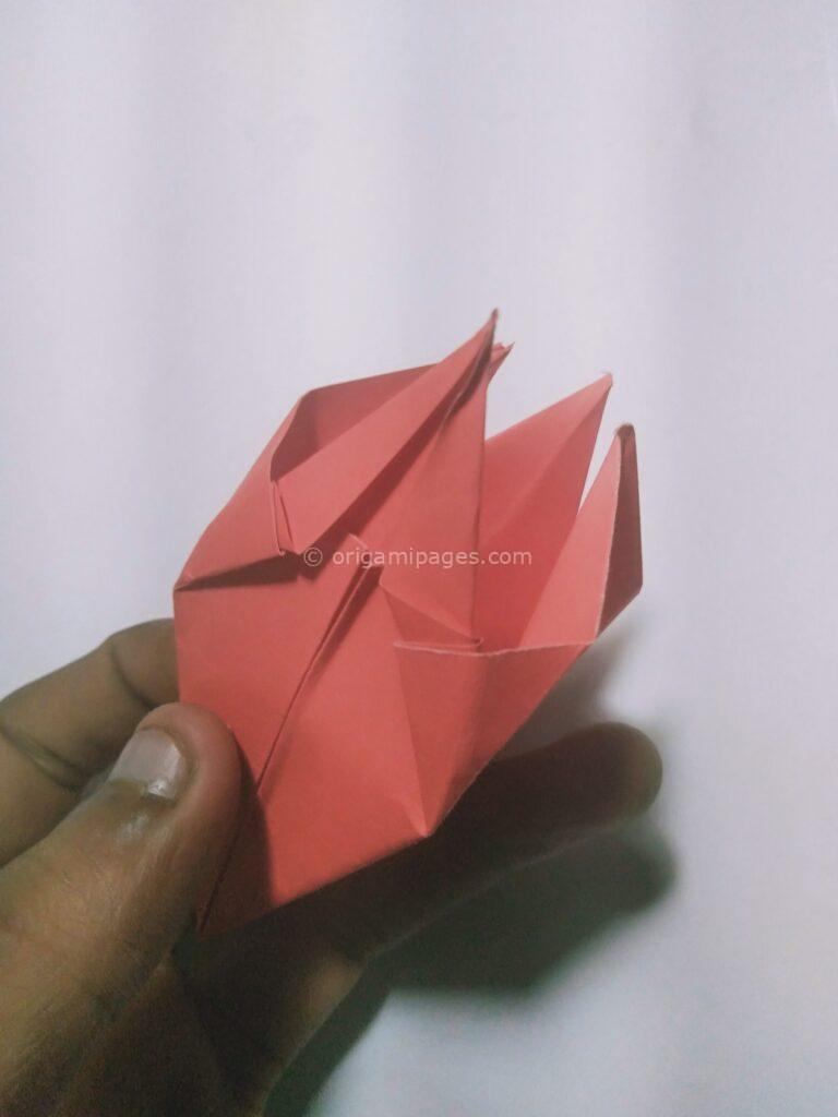 Origami strawberry step: 6