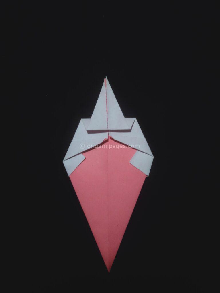origami ice cream cone step: 9a