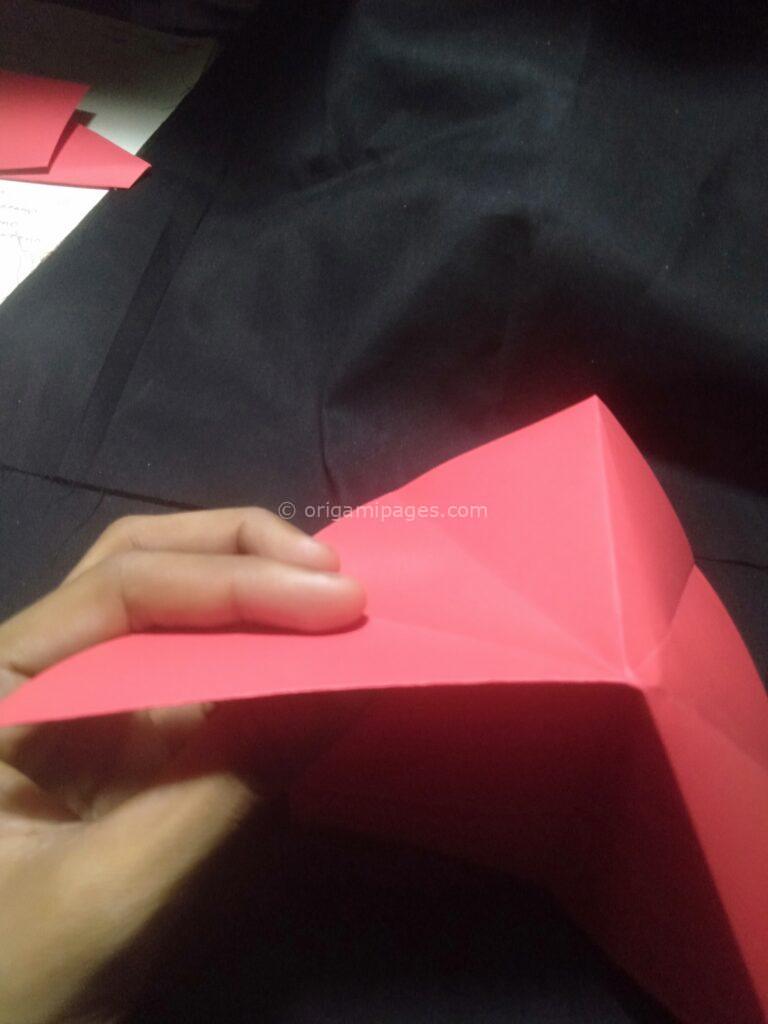 3D Origami Apple & Leaf step: 8b