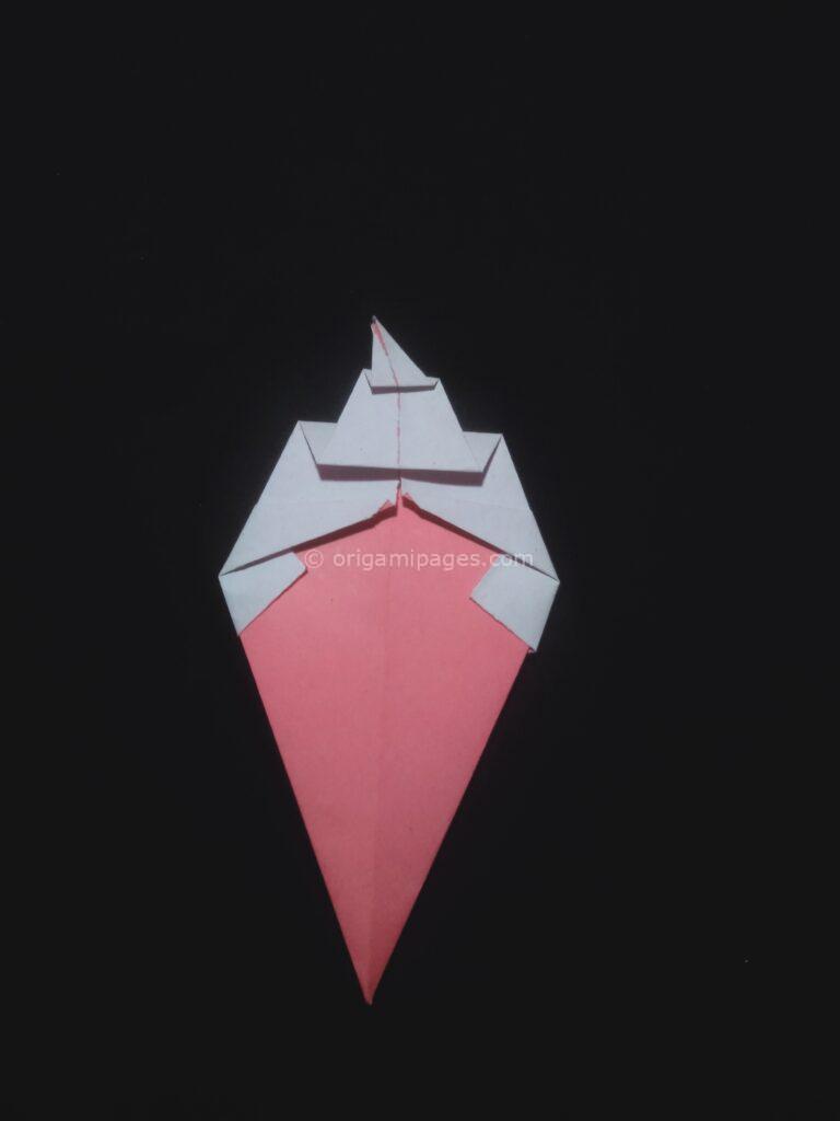 origami ice cream cone step: 9c