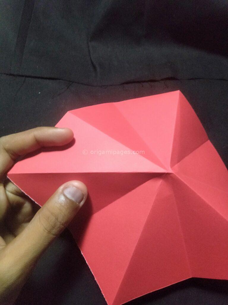 3D Origami Apple & Leaf step: 8c