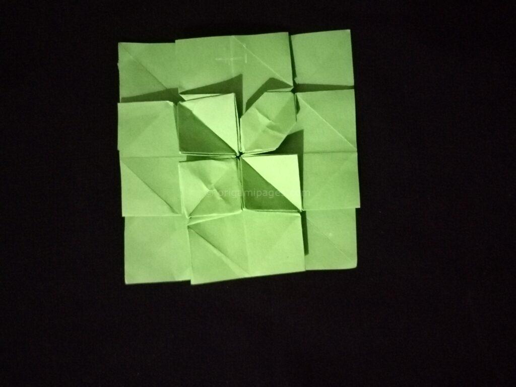 Origami Hydrangea step: 10a