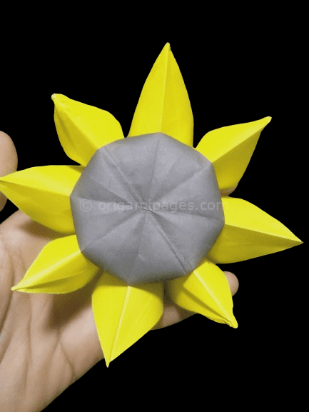 origami sunflower