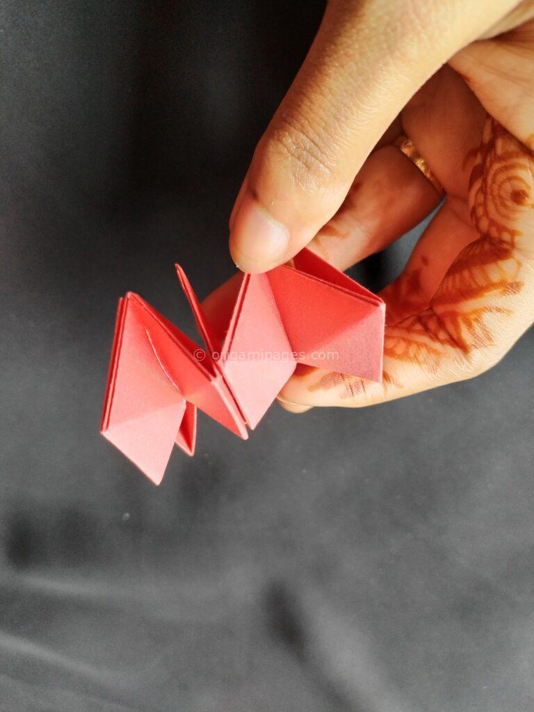 Origami Springy Heart Step: 8c