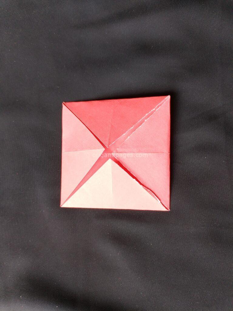 Origami Springy Heart Step: 4b