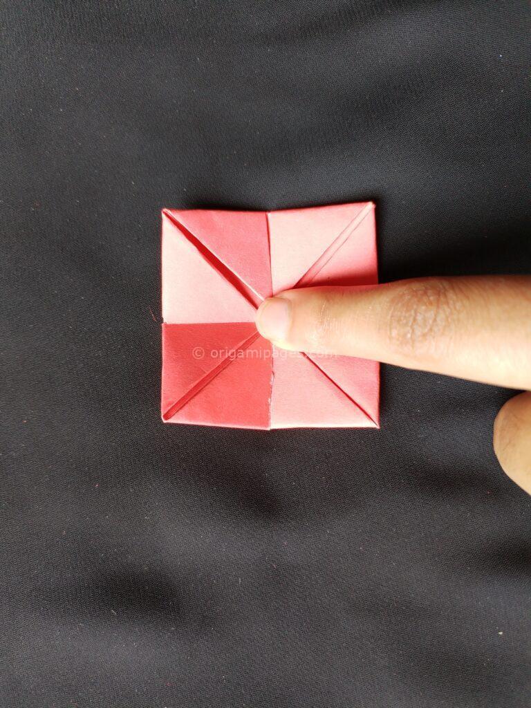 Origami Springy Heart Step: 5b