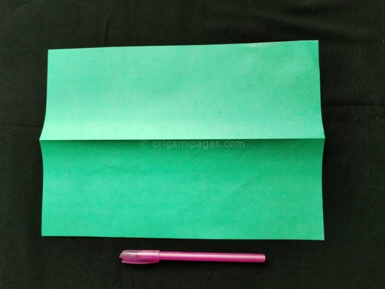 Christmas origami with rectangle paper