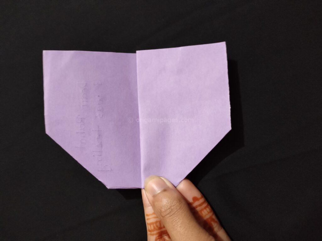 Swashbuckler paper airplane step: 8b