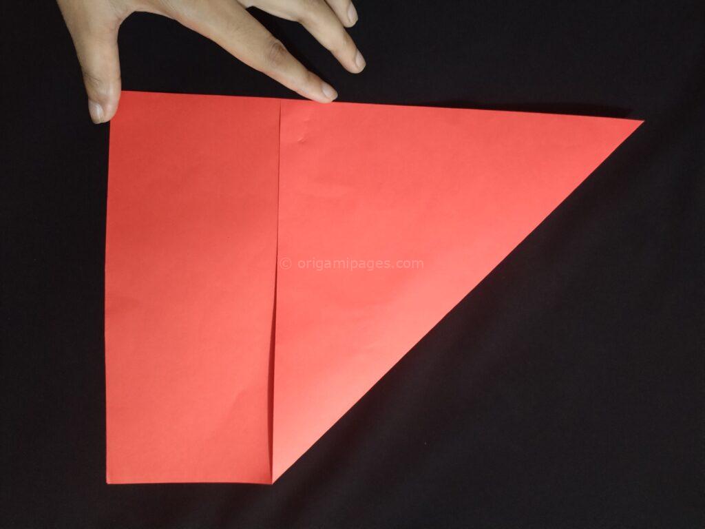 origami heart envelope step: 3a