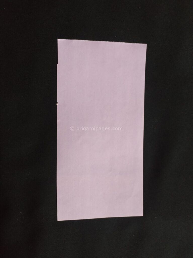 Double Love Origami Bookmark Step: 1