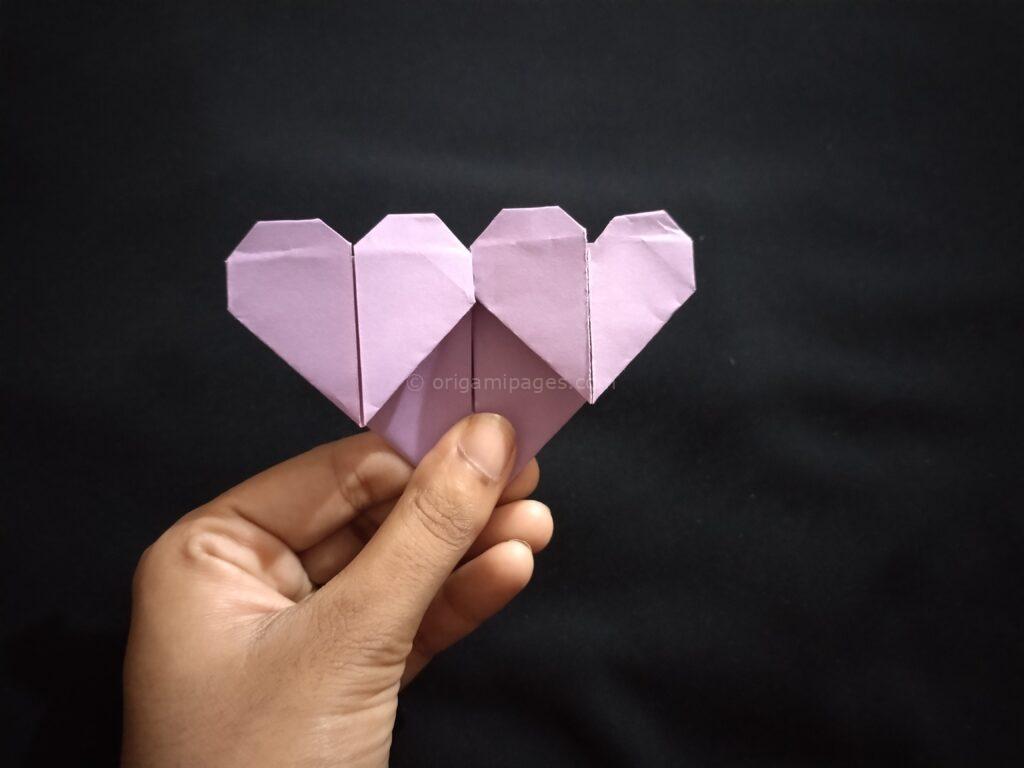 Double Love Origami Bookmark Step: 10a