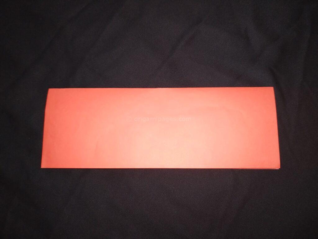 origami heart envelope step: 2a