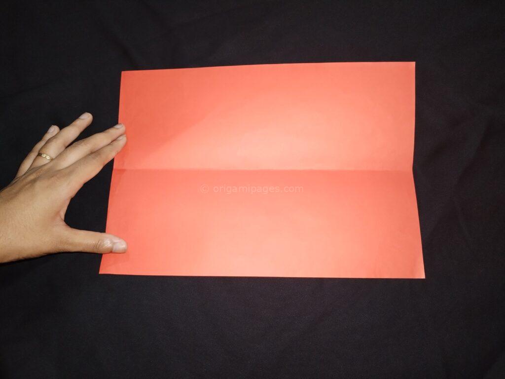 origami heart envelope step: 2b