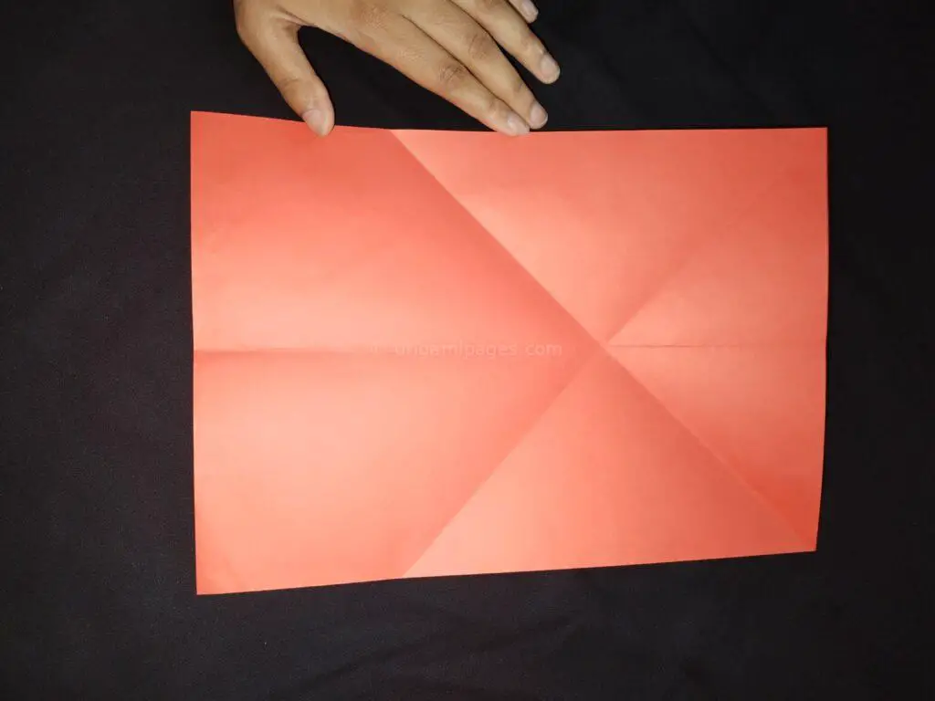 origami heart envelope step: 3d