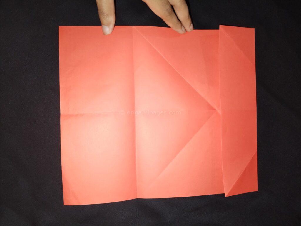 origami heart envelope step: 5a