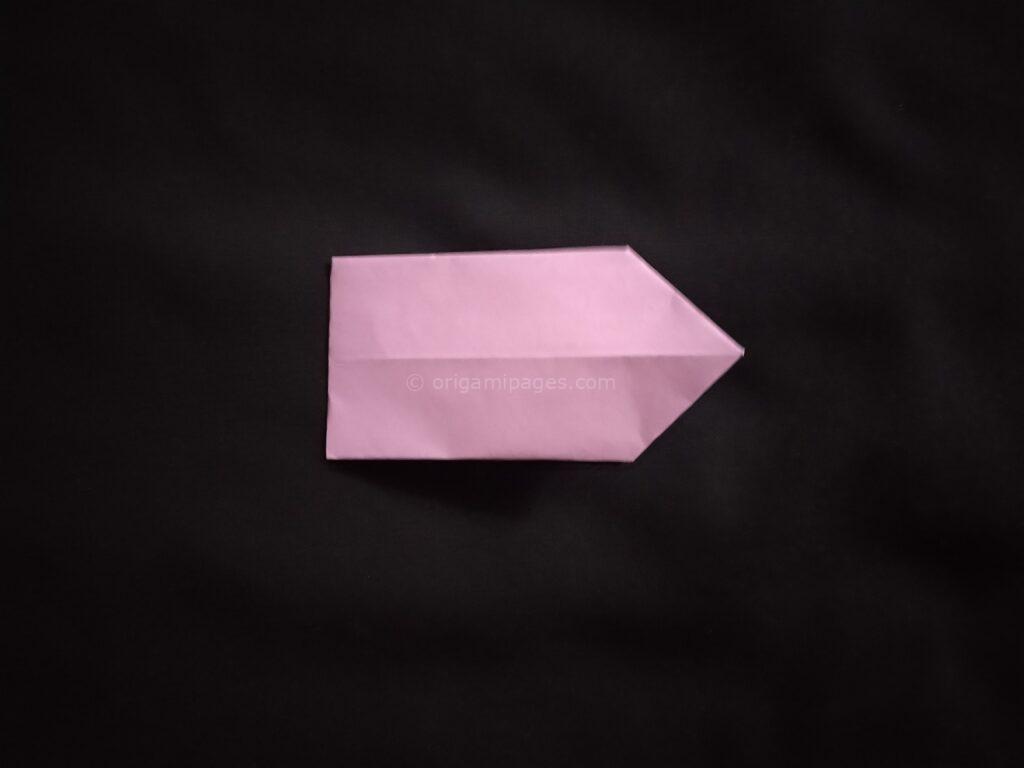 Double Love Origami Bookmark Step: 5a