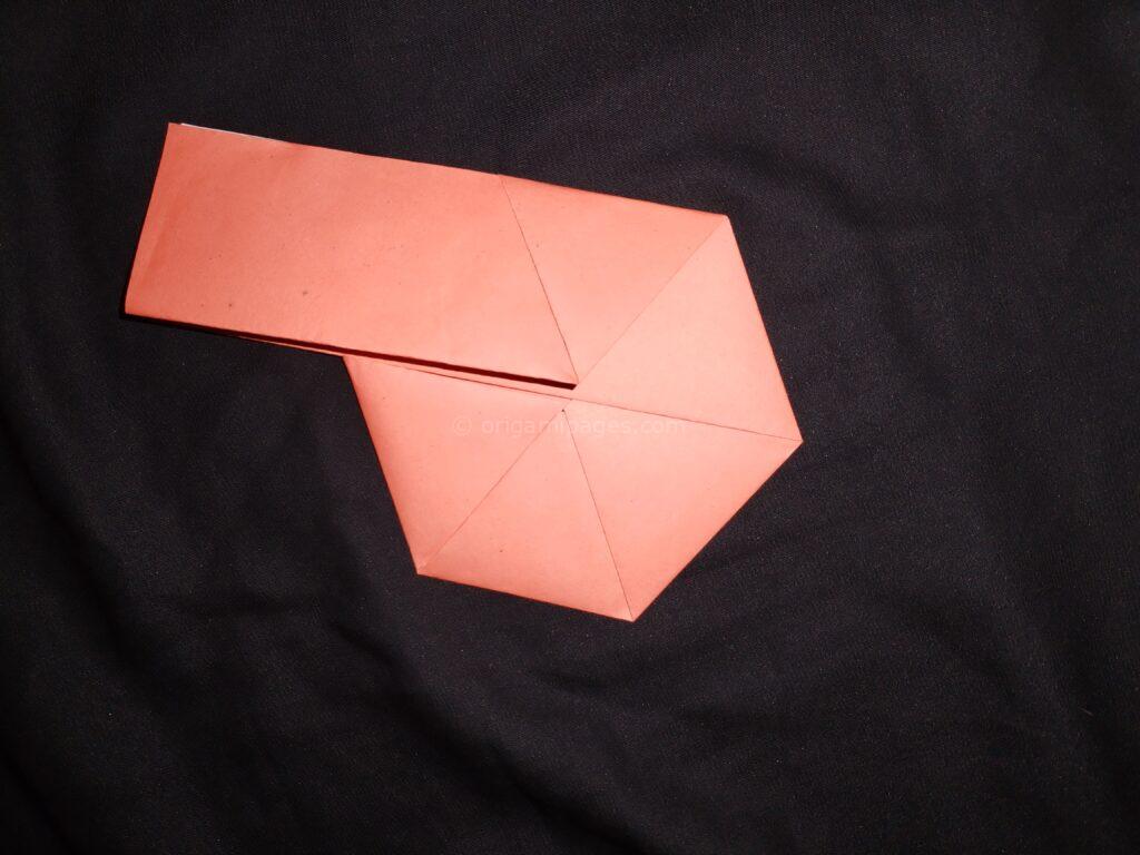 Origami Hexagonal Envelope Step: 6a