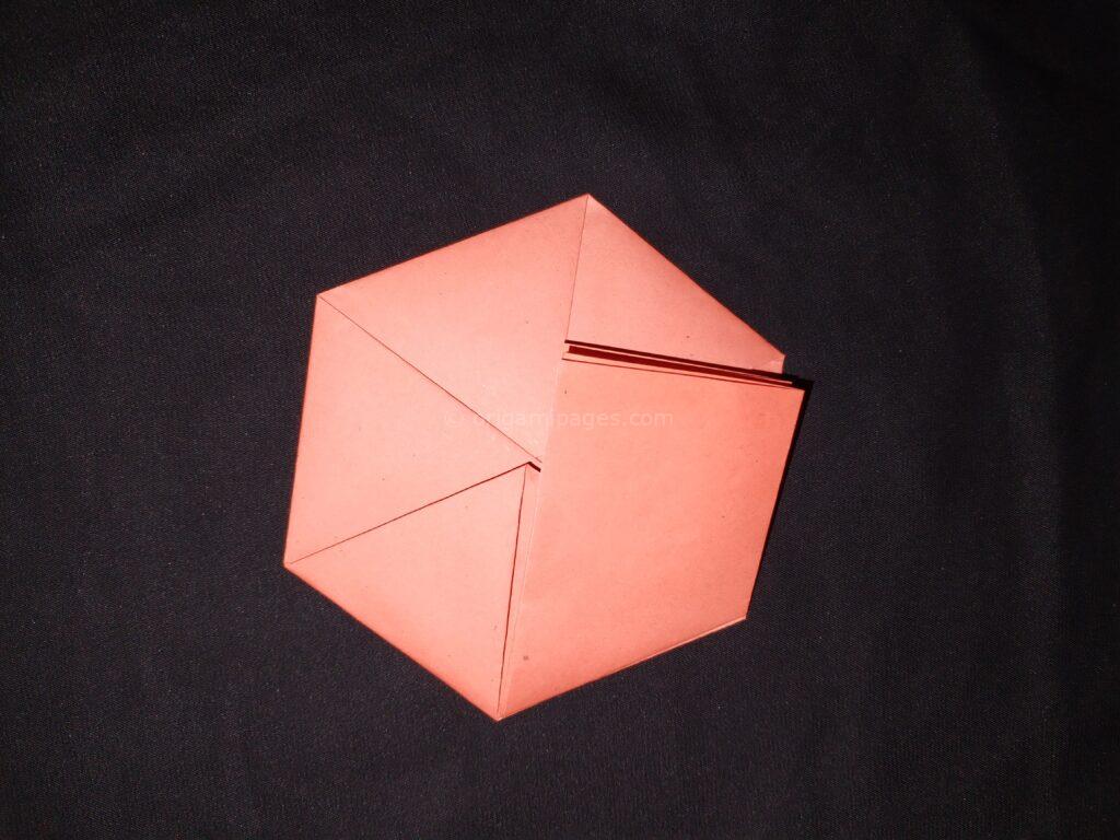 Origami Hexagonal Envelope Step: 6b