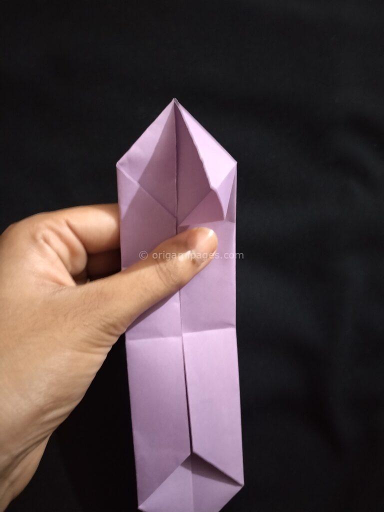 Double Love Origami Bookmark Step: 6b