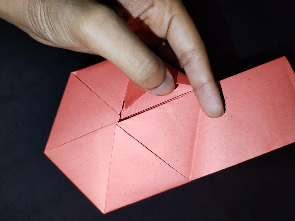 Origami Hexagonal Envelope Step: 6c