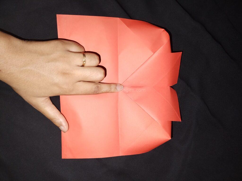 origami heart envelope step: 6c
