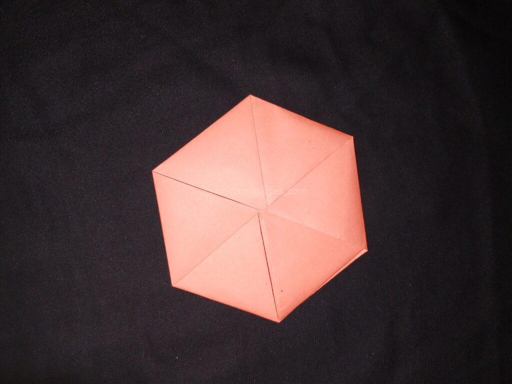 Origami Hexagonal Envelope Step: 7