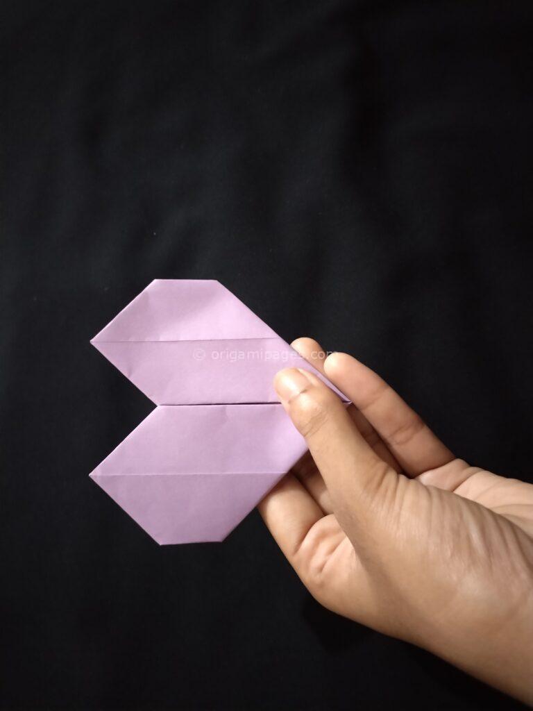 Double Love Origami Bookmark Step: 7b