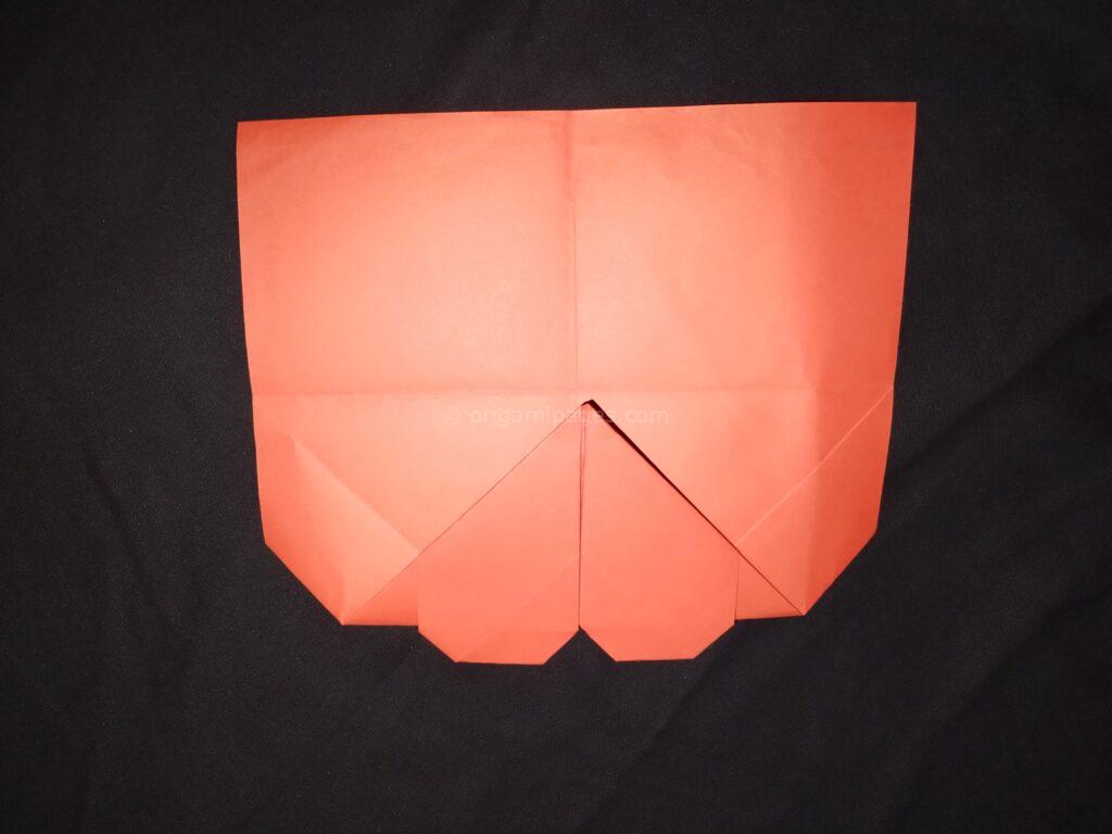 origami heart envelope step: 7d