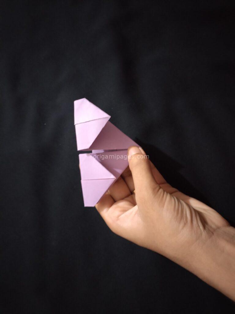 Double Love Origami Bookmark Step: 8a