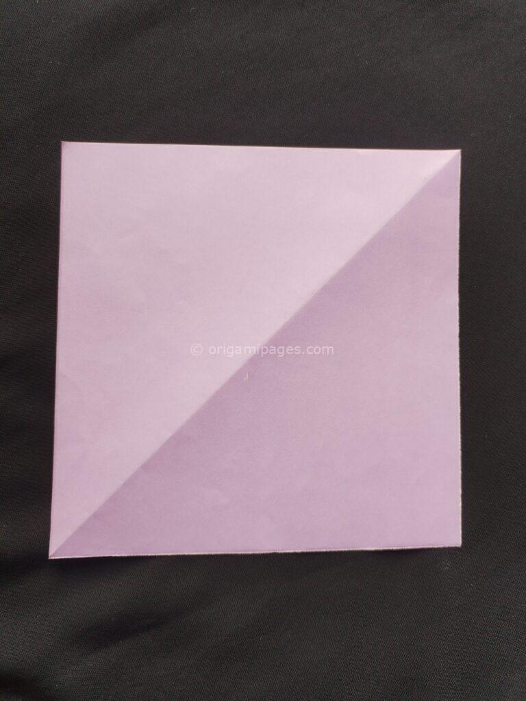 Origami school bag step: 1