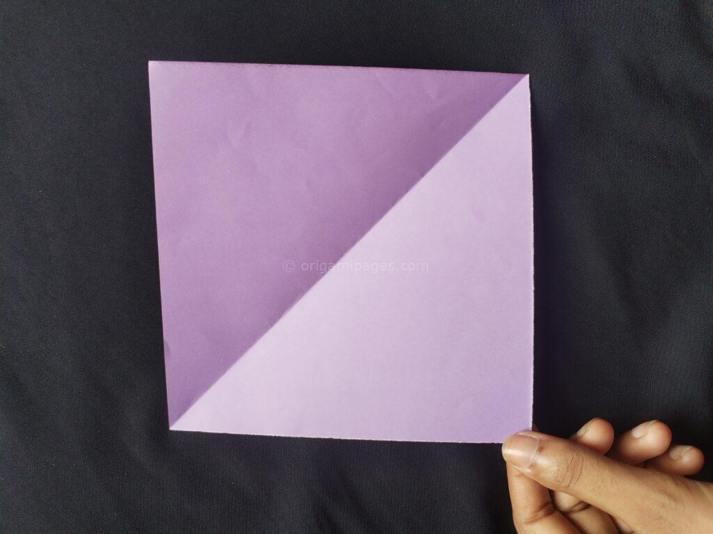 Origami school bag step: 2b