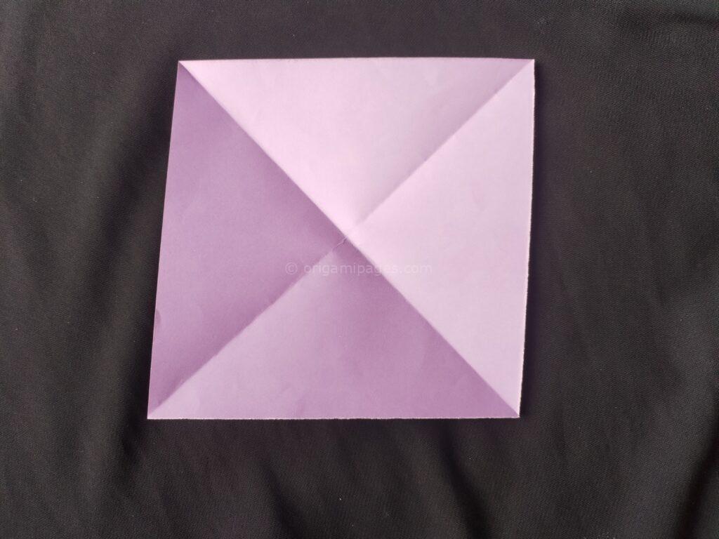 Origami school bag step: 2d