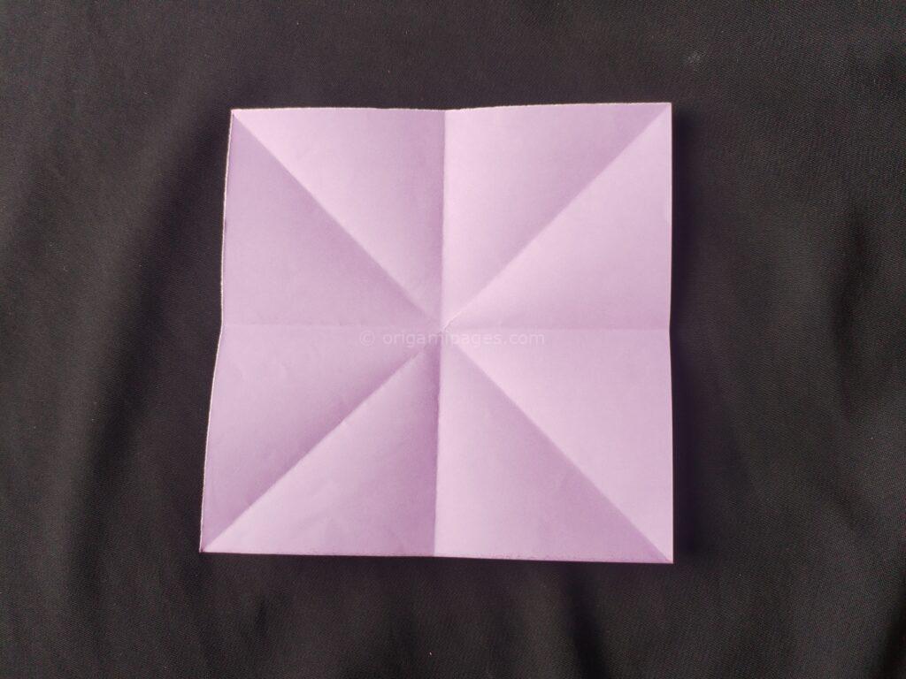 Origami school bag step: 3d