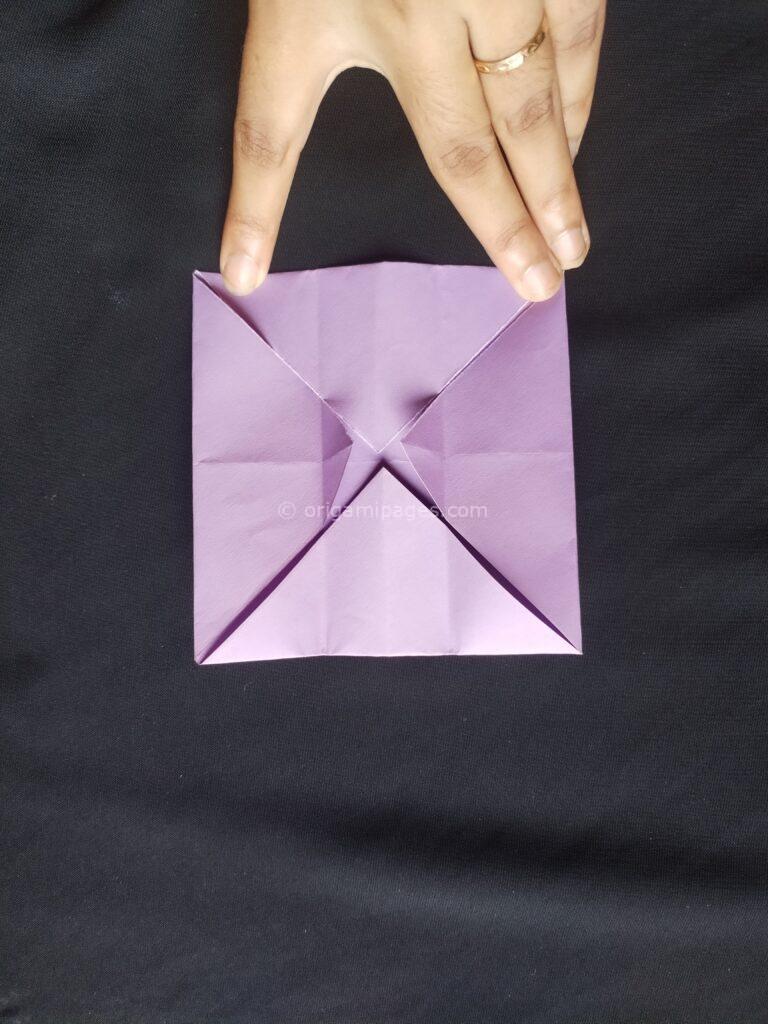 Origami school bag step: 5c