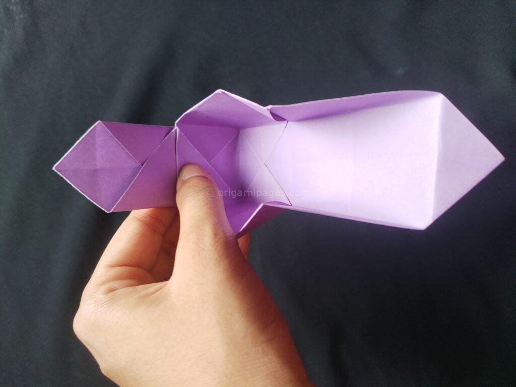 Origami school bag step: 6c