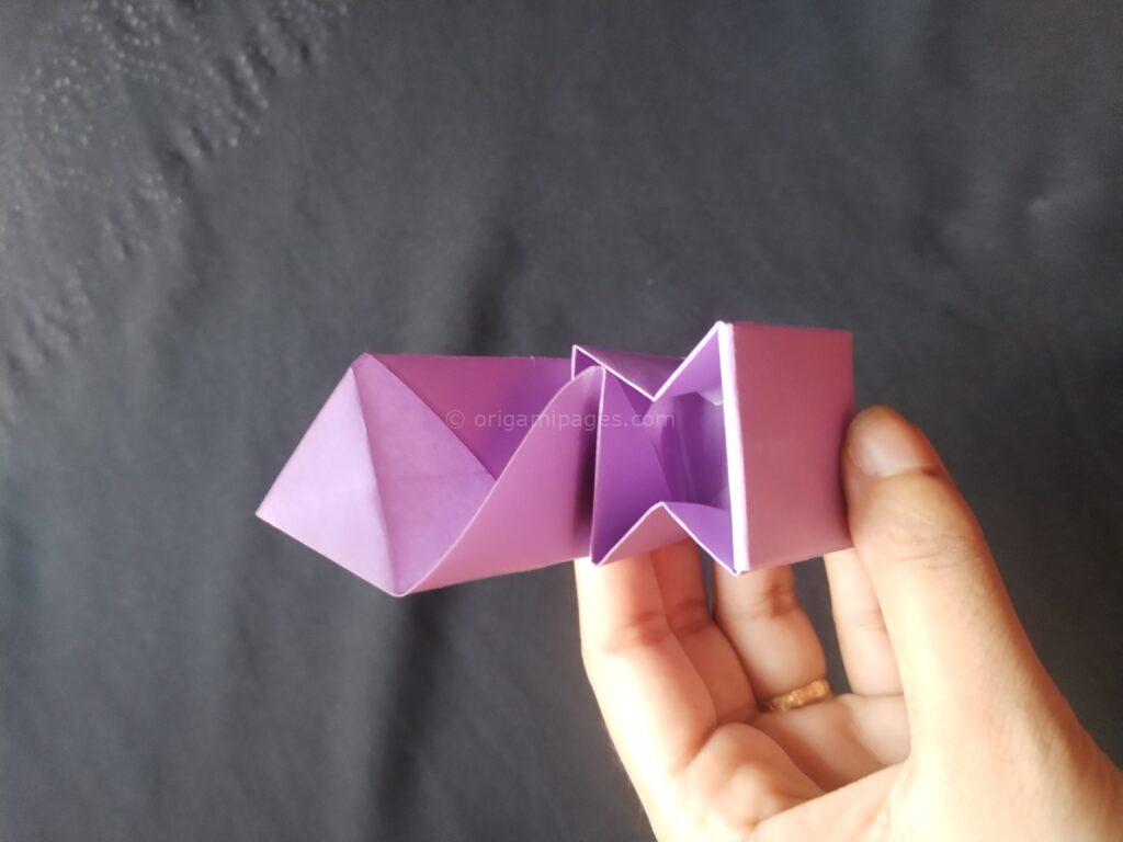 Origami school bag step: 7b