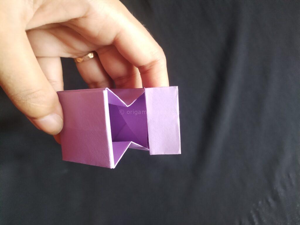 Origami school bag step: 7d